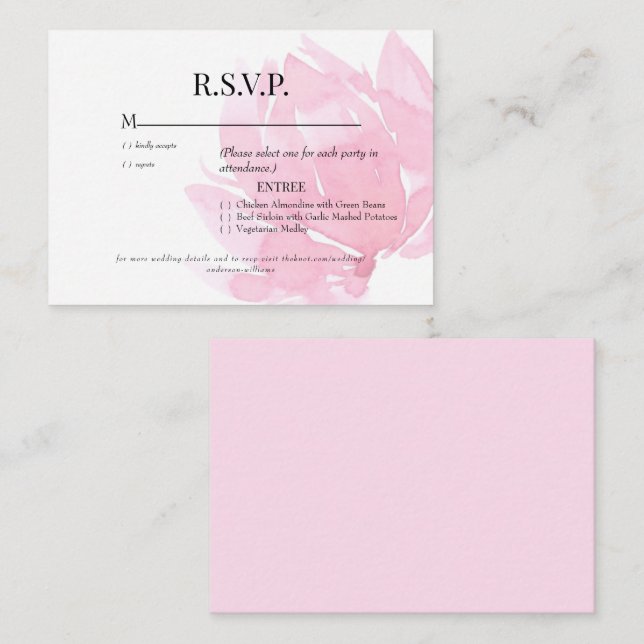 RSVP BEGLEITKARTE (Vorne/Hinten)