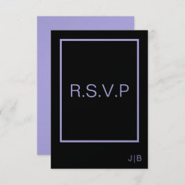 RSVP Black and Lavendel CARD Hochzeit