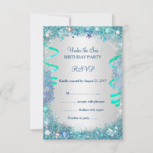 RSVP Blue Under The Sea Geburtstagsfeier Karte