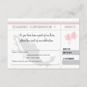 RSVP-Boardingpass nach MEXICO Einladung