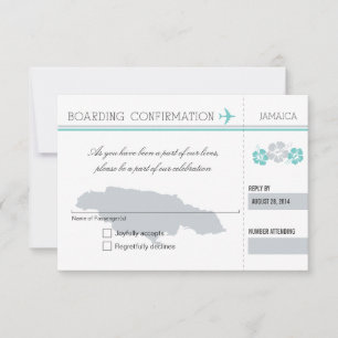 RSVP Bordkarte NACH JAMAICA Karte