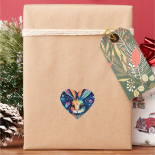 RSVP Bunny Doodle Kunst Herz-Aufkleber