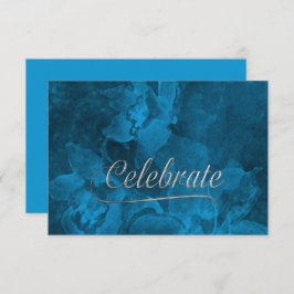 RSVP Card Aquamarin Blue Watercolor-Blume