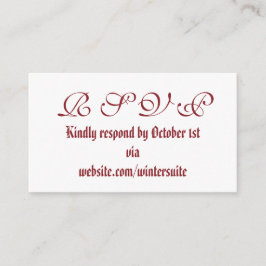 RSVP Card Begleitkarte