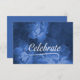RSVP Card Blue Watercolor-Blume