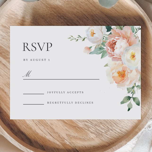 RSVP Card Botanischer Garten Frühlingsblütenblüte Karte (Von Creator hochgeladen)
