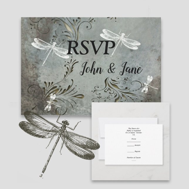 RSVP Card Dragonfly Dreams Karte (Von Creator hochgeladen)