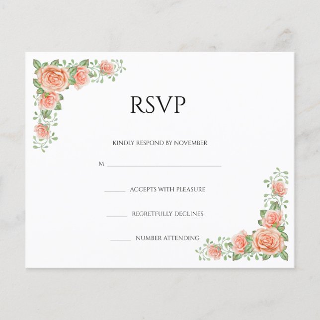 RSVP Card-Flyer für Blumenzehen Flyer (Vorne)