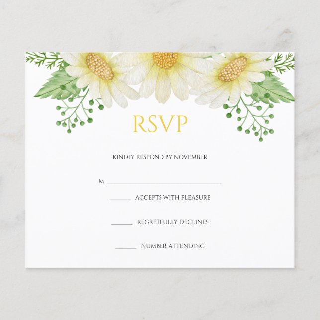 RSVP Card-Flyer für Blumenzehen Flyer (Vorne)