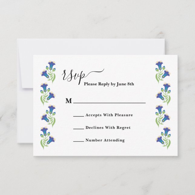 RSVP Card Karte (Vorderseite)