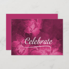 RSVP Card Magenta Pink Blume