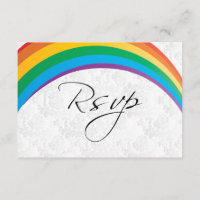 RSVP Card Rainbow Gay Wedding