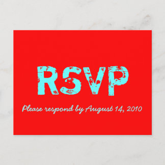 RSVP Card Retro Einladungspostkarte