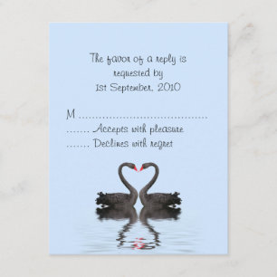 RSVP Card Romancing Swans Wedding Collection Karte