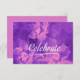 RSVP Card Rosa und Lila Blume