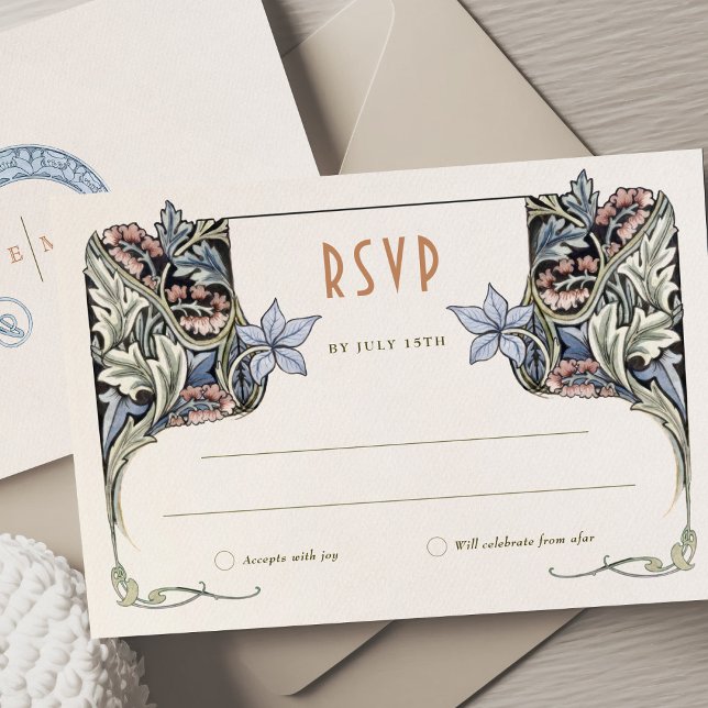 RSVP Card Viktorianisch Grace Morris-Inspiriert El Einladung (Von Creator hochgeladen)