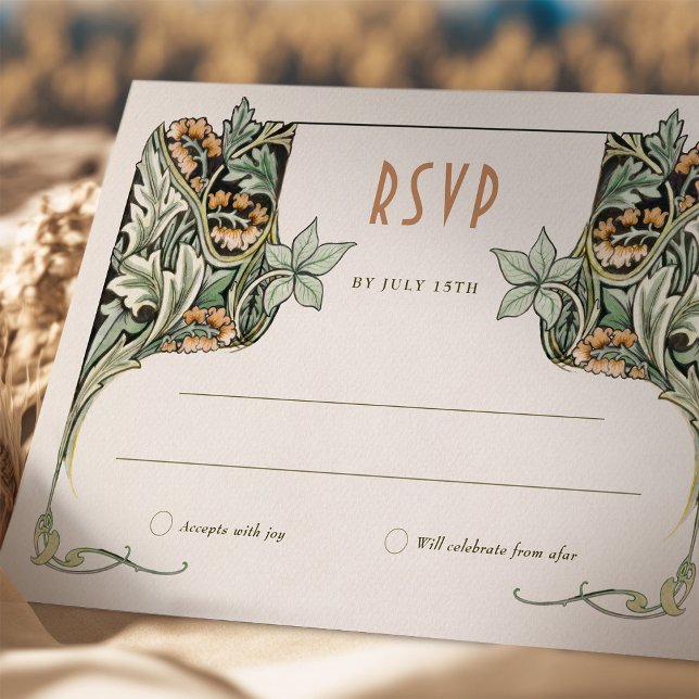 RSVP Card Viktorianisch Grace Morris-Inspiriert El Einladung (Von Creator hochgeladen)