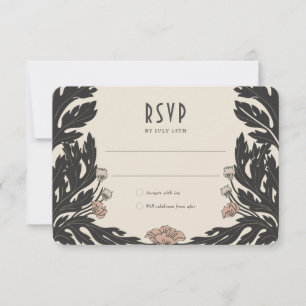 RSVP Card Vintager Jugendstil Einladung