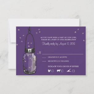 RSVP Card Whimsy Fireflies Karte