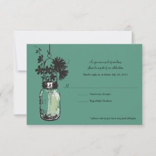 RSVP Card Wild Blume & Mason Jar