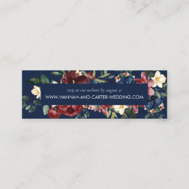 RSVP Cards der Burgundy Navy Mini Visitenkarte