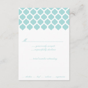 RSVP Cards für blaue marokkanische Muster Karte