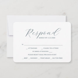 RSVP Cards für Hochzeitsessen mit industriellem Ch Karte