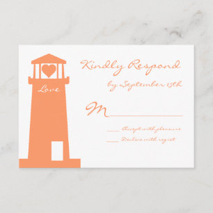 RSVP Cards für Nautical Lighthouse Beach