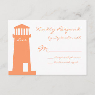 RSVP Cards für Nautical Lighthouse Beach