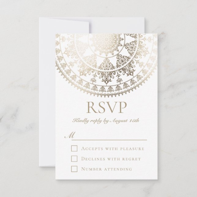 RSVP Cards Gold Foil (Vorderseite)