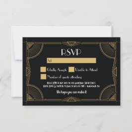 RSVP Cards Vintage Gatsby Wedding Einladungen aus