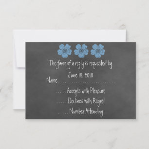 RSVP Chalkboard "Wild Blue Rose"