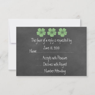 RSVP Chalkboard "Wilde grüne Rose"