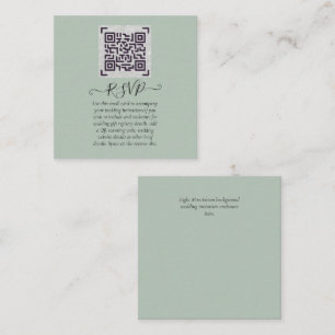RSVP-Daten zum Hochzeitsehen mit QR-CODE - JEDE FA Quadratische Visitenkarte