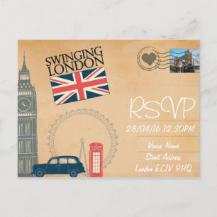 RSVP Einladung für Hochzeitsszenarien in London mi