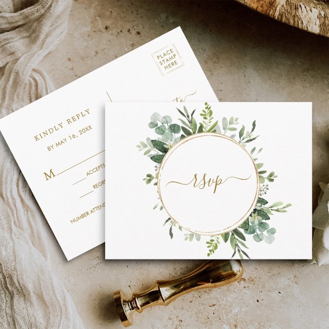 RSVP EINLADUNGSPOSTKARTE (Front & Back
)