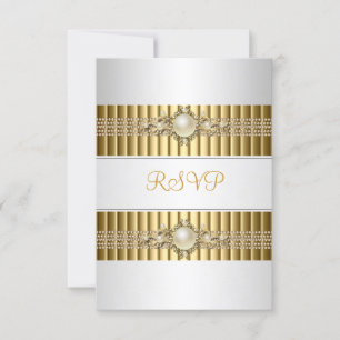 RSVP Elegant Weiße Perle Goldkette 30. Geburtstag Karte
