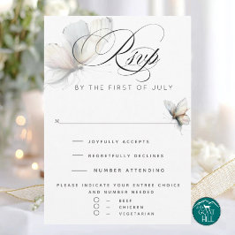 RSVP | Elegante abstrakte Tinte Pastell Schmetterl Karte