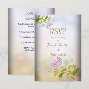 RSVP Elegantes Ereignis Gold Silber Weiß Einladung