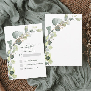 RSVP Eukalyptus Grün Sukkulenten Elegant Einladung