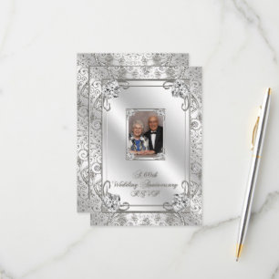 RSVP-Foto für das 60. Hochzeitstag RSVP Karte