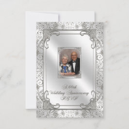 RSVP-Foto für das 60. Hochzeitstag RSVP Karte