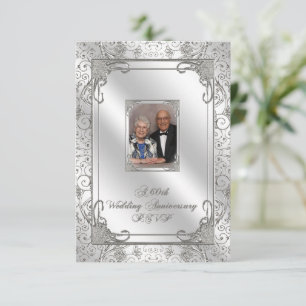 RSVP-Foto für das 60. Hochzeitstag RSVP Karte