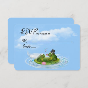 RSVP-Frösche auf Lily Pad hochfahren RSVP Karte