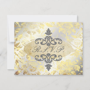 RSVP für alte Rose erfordern 12x18-Hochzeitseinlad