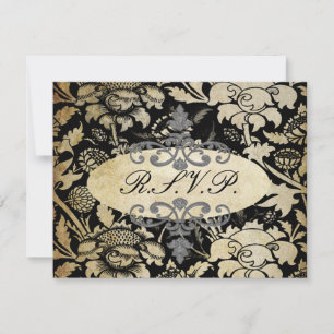 RSVP für alte Rose erfordern 12x18-Hochzeitseinlad
