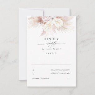 RSVP für Anthurien und Pampas Grass Wedding