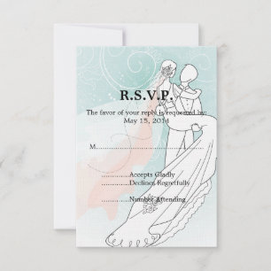 RSVP für Braut und Groom Wedding Karte