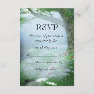 RSVP für die verzauberte Waldhochzeit Karte