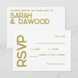 RSVP für eine elegante, Minimalistische muslimisch